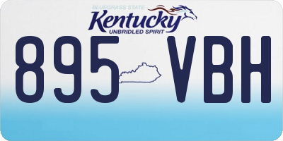 KY license plate 895VBH