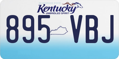 KY license plate 895VBJ
