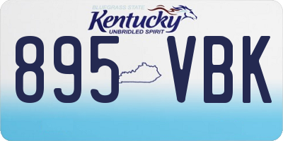 KY license plate 895VBK