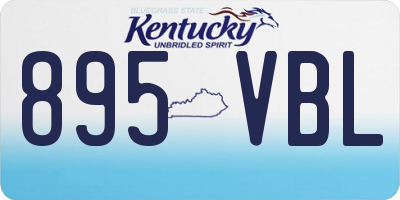 KY license plate 895VBL