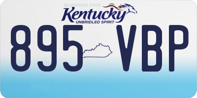 KY license plate 895VBP