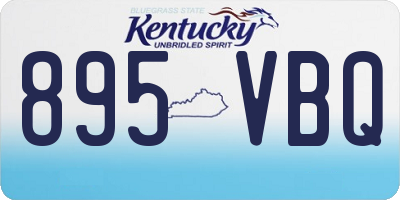 KY license plate 895VBQ