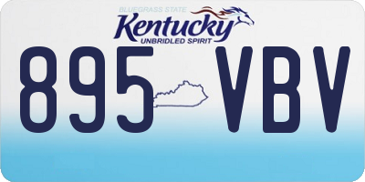 KY license plate 895VBV