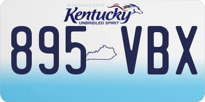 KY license plate 895VBX