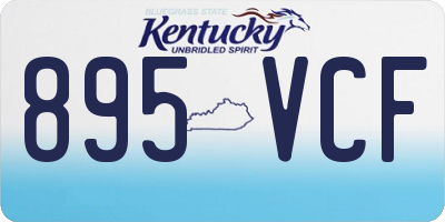 KY license plate 895VCF