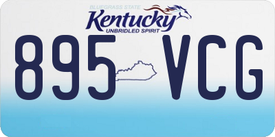 KY license plate 895VCG