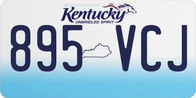 KY license plate 895VCJ