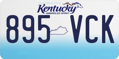 KY license plate 895VCK