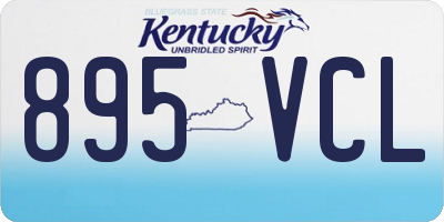 KY license plate 895VCL