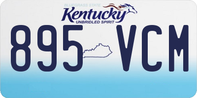 KY license plate 895VCM