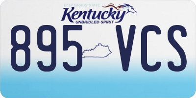 KY license plate 895VCS