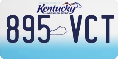 KY license plate 895VCT