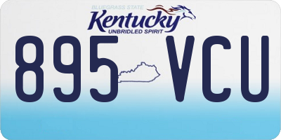 KY license plate 895VCU