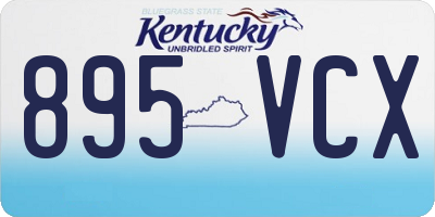KY license plate 895VCX