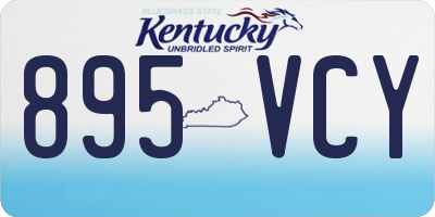 KY license plate 895VCY
