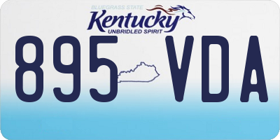 KY license plate 895VDA