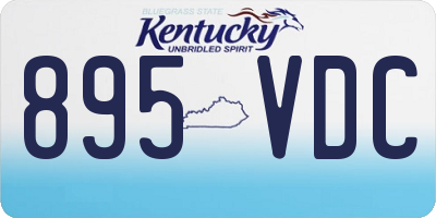 KY license plate 895VDC