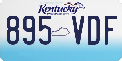 KY license plate 895VDF