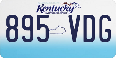 KY license plate 895VDG
