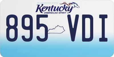KY license plate 895VDI