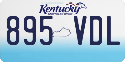 KY license plate 895VDL