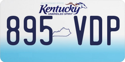 KY license plate 895VDP