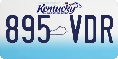 KY license plate 895VDR