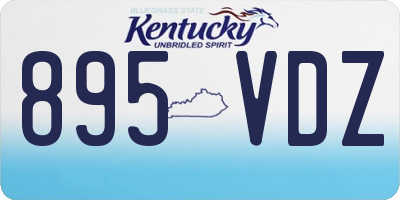 KY license plate 895VDZ