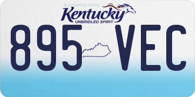 KY license plate 895VEC