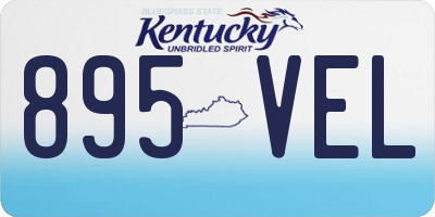 KY license plate 895VEL