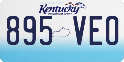 KY license plate 895VEO