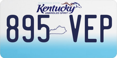 KY license plate 895VEP