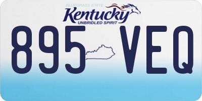 KY license plate 895VEQ