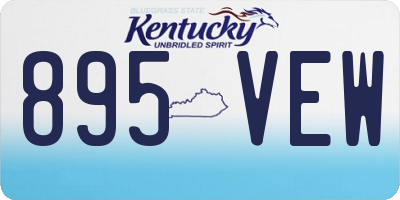 KY license plate 895VEW