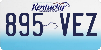 KY license plate 895VEZ