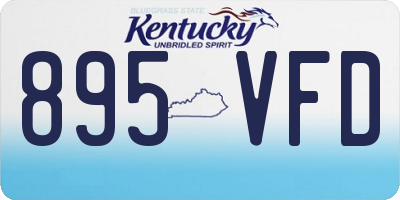 KY license plate 895VFD