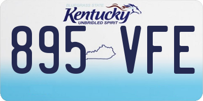 KY license plate 895VFE