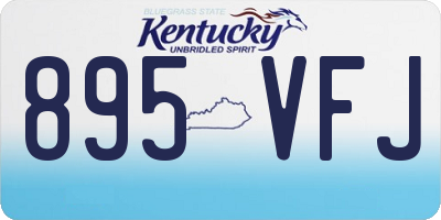 KY license plate 895VFJ