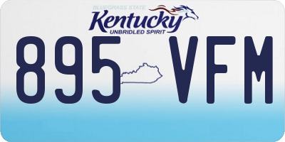 KY license plate 895VFM