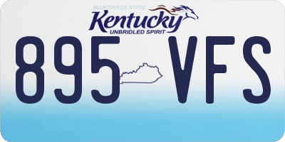 KY license plate 895VFS