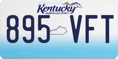 KY license plate 895VFT