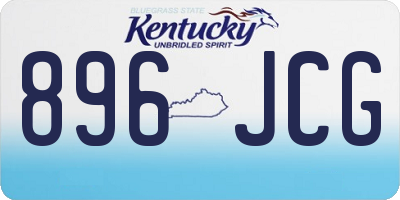 KY license plate 896JCG