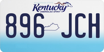 KY license plate 896JCH