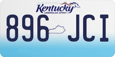 KY license plate 896JCI