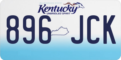 KY license plate 896JCK