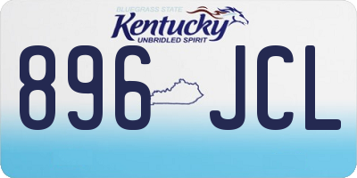 KY license plate 896JCL