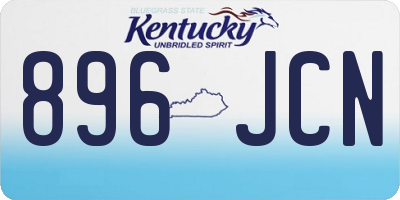 KY license plate 896JCN