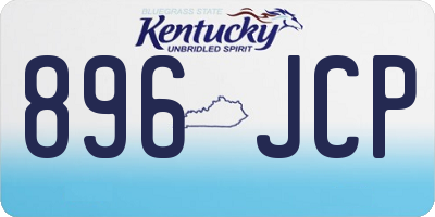 KY license plate 896JCP