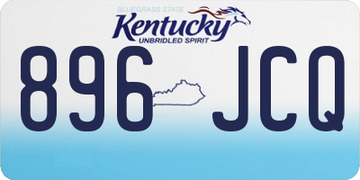 KY license plate 896JCQ