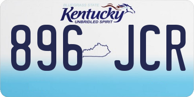 KY license plate 896JCR